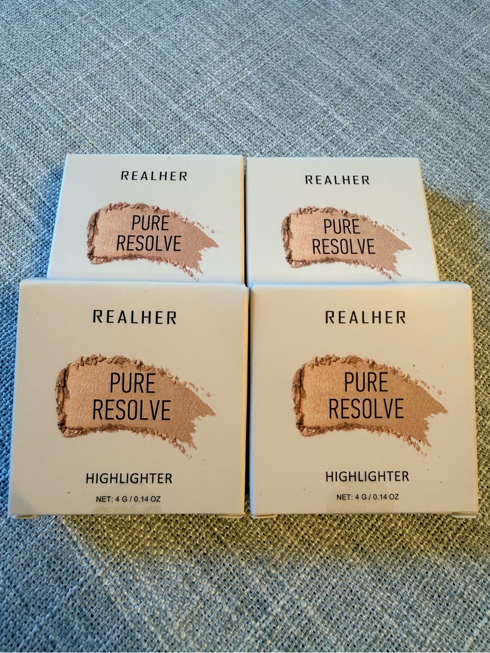 RealHer Pure Resolve Highlighter - Champagne Beige (Set of 4!)